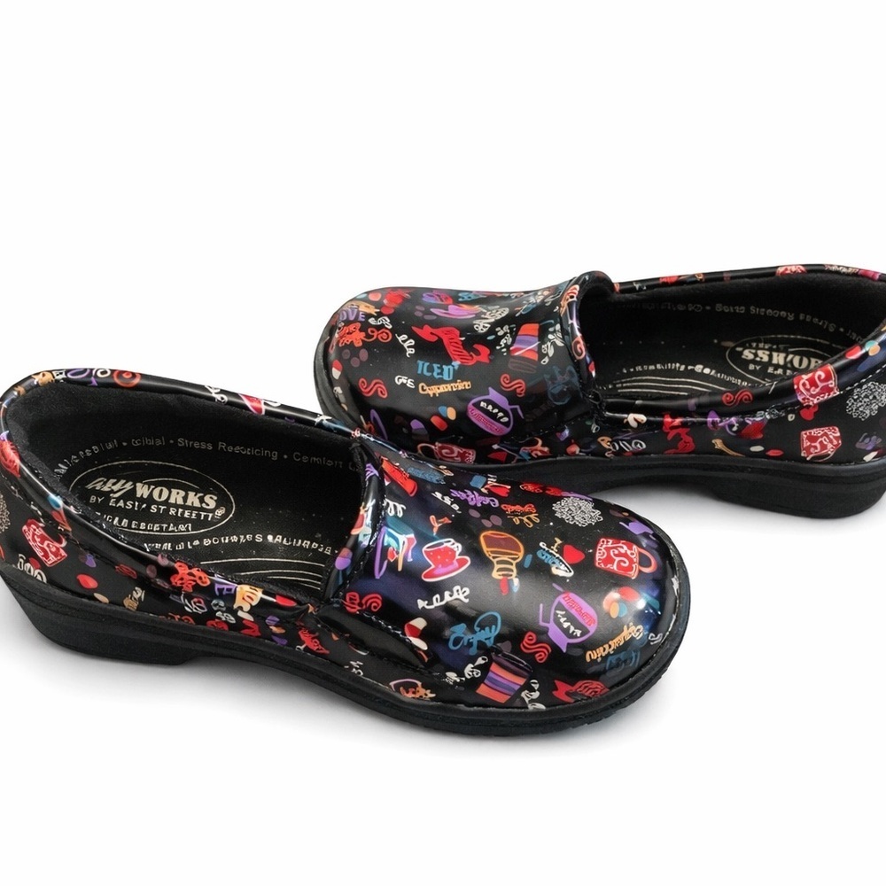 Colorful Easy Works Shoes Size 7 - Picture 2 of 4